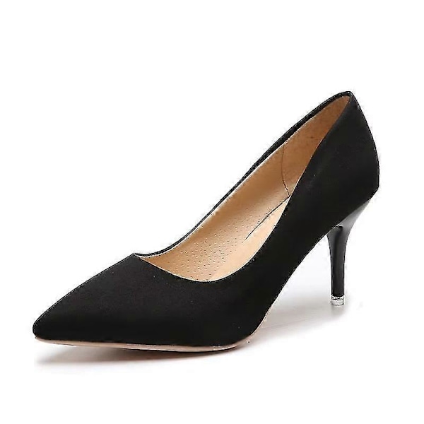 Dame Pumps Sko Kitten Heels Bryllup Stiletter Højhælede Kontorsko Fashion Sandaler Fest Sko Spidse Pumps brown 40