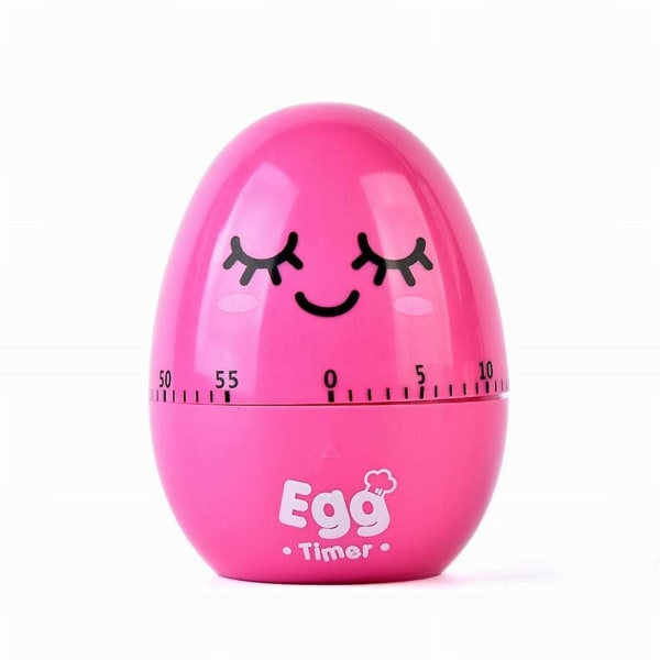 Søt kjøkken eggtimer 60 minutter tegneserieformet mekanisk alarm Lovely Time Manager brukes til matlaging, baking (blå) Blue