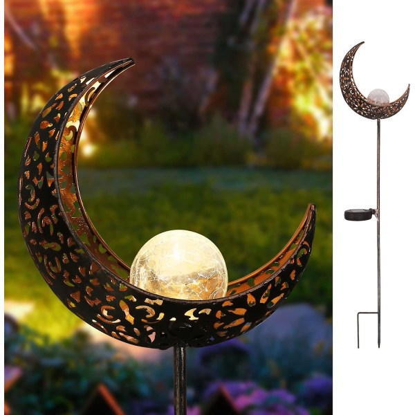 Moon Solar Lights For Hage Ornament Outdoor, Solar Stake