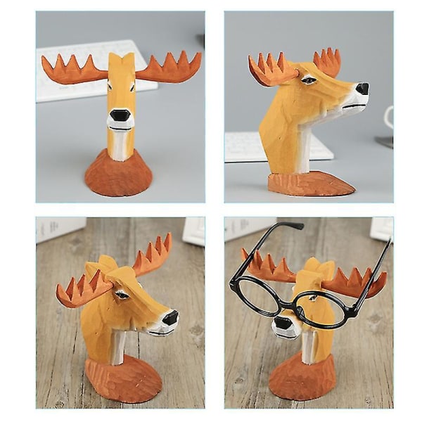Elk Creative Wood käsin veistetty silmälasipidike silmälasitelineen näyttöteline Elk
