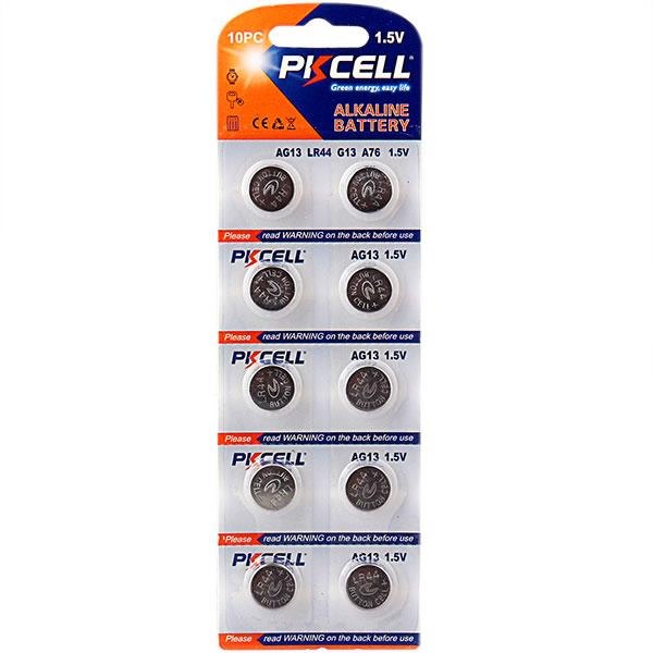 LR44 / A76 / 357 / AG13 10-pack PKcell Aluminium