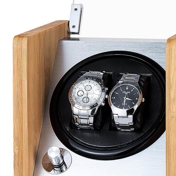 Watch winder för  2-klockor i bambu Träd