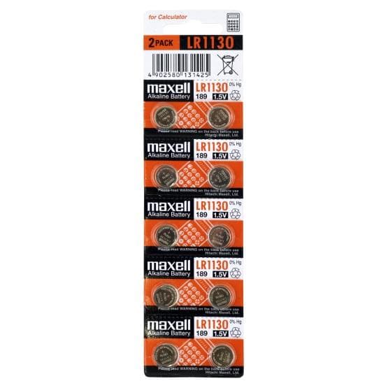 Maxell LR1130 10-Pack Alkaline 1,5V Aluminium