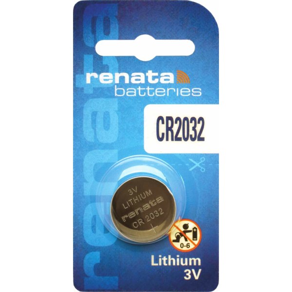 Renata lithium 2032 3v. Silverkrom