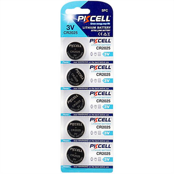 Batteri CR2025 5-pack PKcell Aluminium