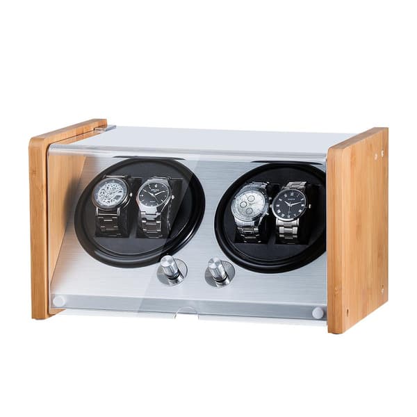 Watch winder för  4-klockor i bambu Träd