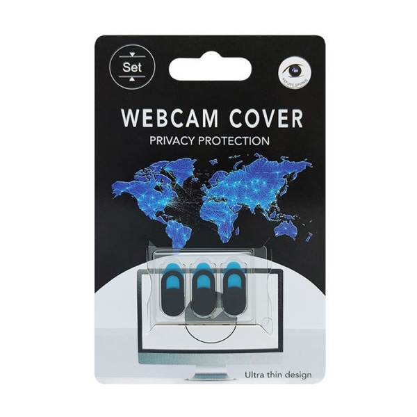 3 X Skydd för webbkamera webcam cover Svart one size Akryl