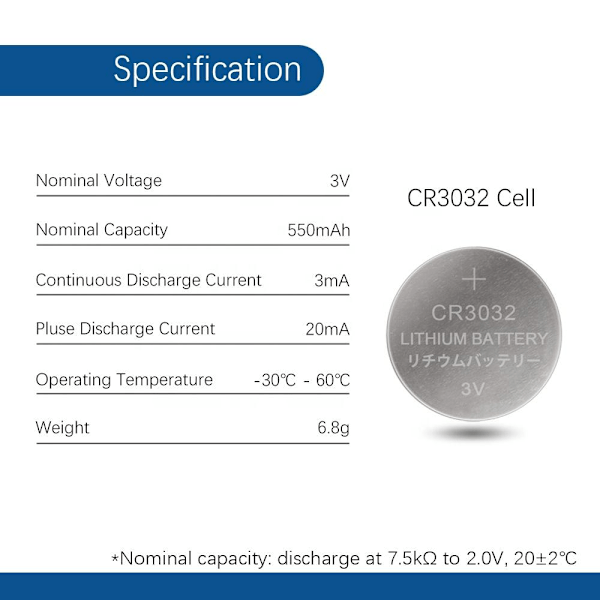 CR 3032 Lithiumbatteri / 10-pac5 Akryl