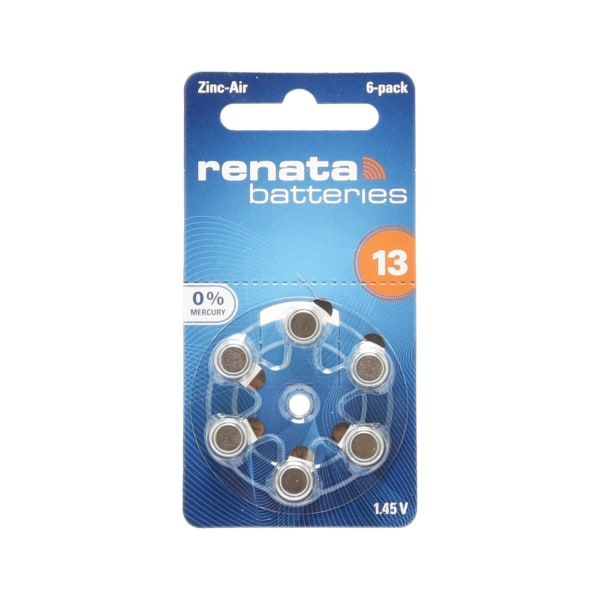 13 RENATA 5-Pack - 30stycken hörapparats batterier  nr13 Blå