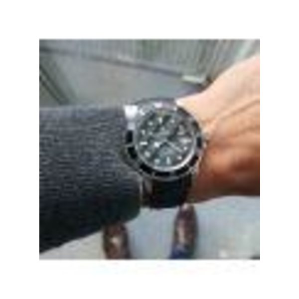 Rubber strap Passar Rolex Submariner, GMT och Omega seamaster färg svart (k) Svart