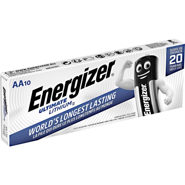 Energizer AA Lithium Batteri 10 pack Aluminium