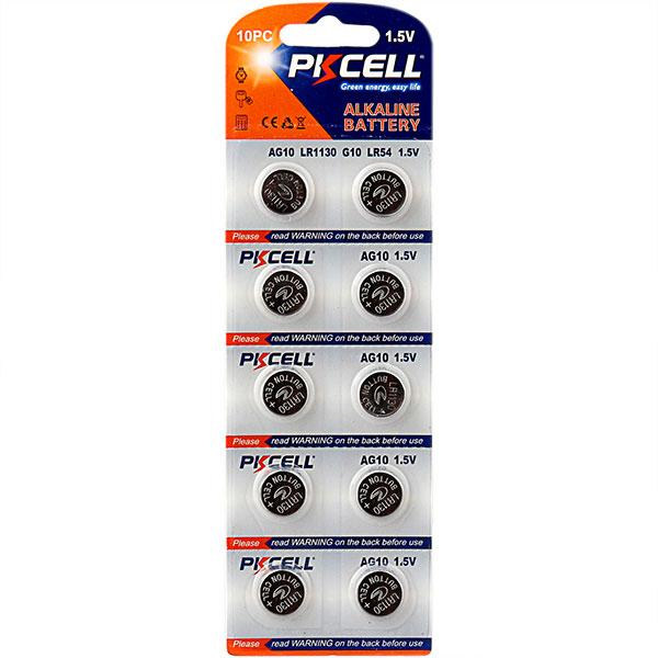 Batteri AG10 / LR1130 / LR54 / 189 / 10-pack PKcell Aluminium