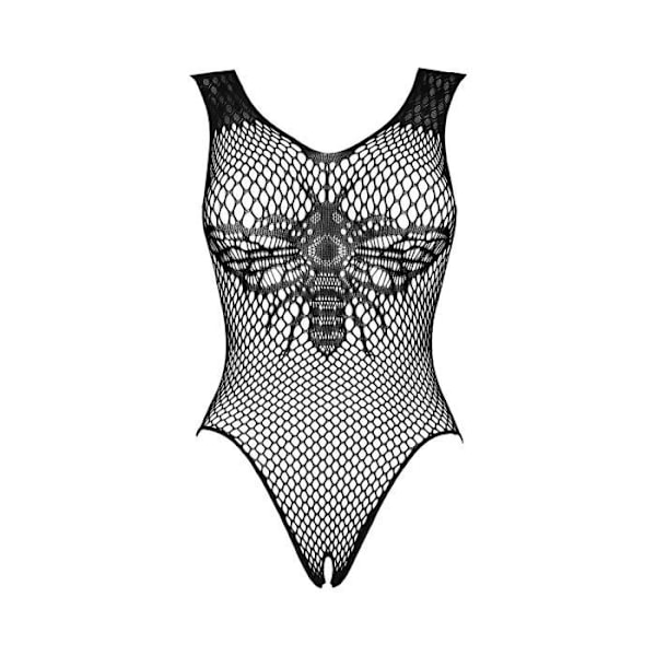 Obsessiv - Bodysuit med öppen gren. S/L Svart S / L.