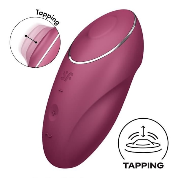 Kontakta vibrator - MÖJLIGARE - Tap & Climax 1 - Röd - Mjuk silikon - Klitorisk stimulering Röd