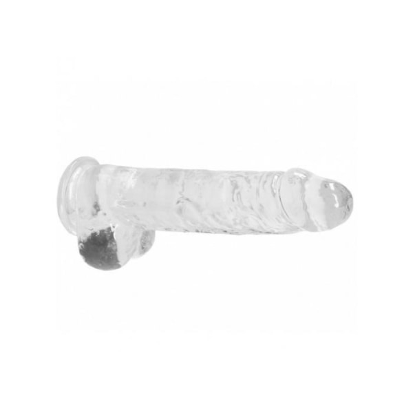 Dildo - OUCH - Realistic Soft Transparent - 22 cm - Flexibel - Sugkopp - TPE Transparent