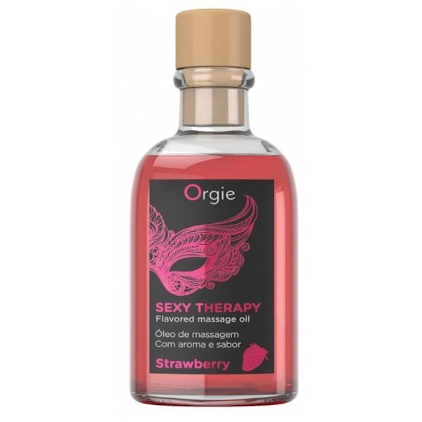 Massageolja - Orgy - Sexig terapi - Jordgubbsdoft - 100ml - Rosa