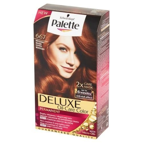 Deluxe Oil-Care Color Permanent hårfärg med mikrooljor 667 koppar mahogny