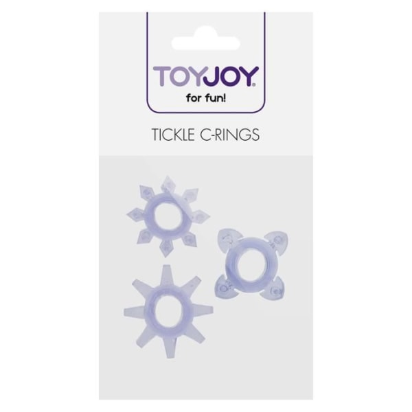 Kit med 3 lila Tickle C-ringar cockringar - TOYJOY