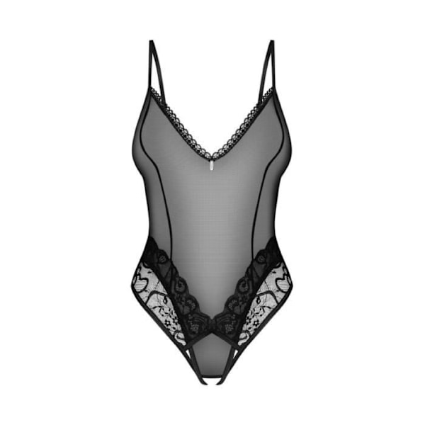 Obsessive - Blomentis Open Crotch Teddy - Svart M/L Svart M/L