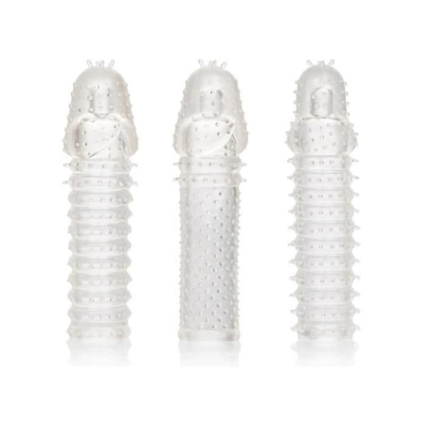 CALEXOTICS 3 penisförlängningsset - transparent - storlek:U