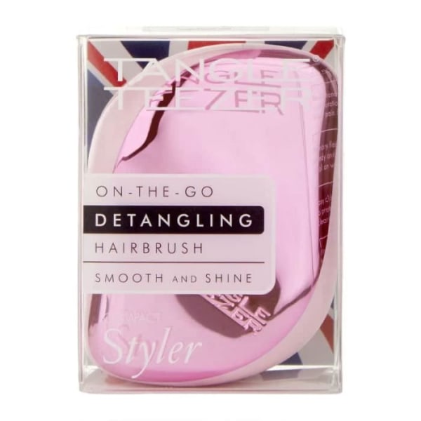 Compact Detangling Brush - Tangle Teezer Compact Styler Baby Doll Pink (Krom)