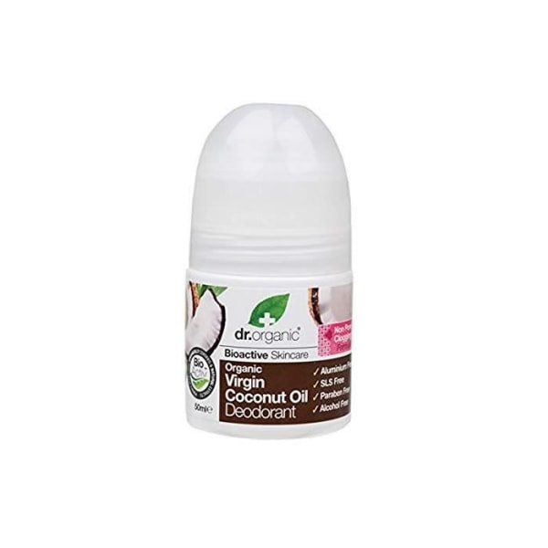 dr ekologisk jungfru kokosolja deodorantrulle på 50ml
