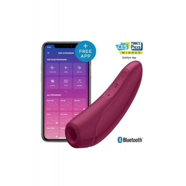 Curvy 1+ Connected Android Clitoris Stimulator av Pulsed Air Vibrations Bordeaux Bordeaux