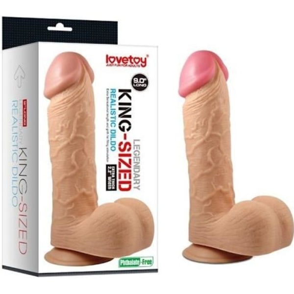 King-Size realistisk sugdildo - 25 cm