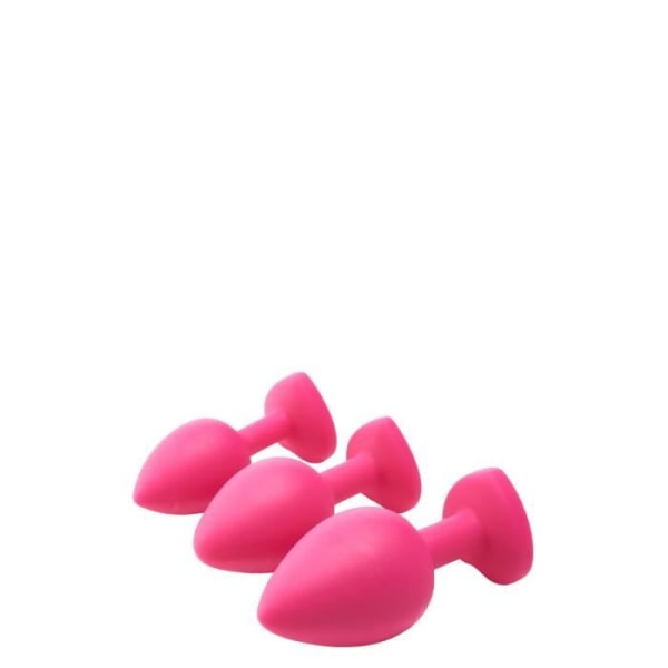 Plug Dream Toys-Flirts Anal Training Kit Gem Stone Pink