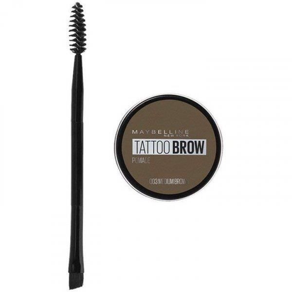 Maybelline New York - Pomade Långvarigt Ögonbrynsvax Vattentätt TATTOO BROW - 03 Medium Brown 65gMaybelline New York