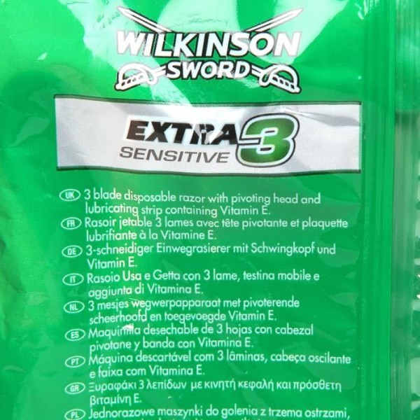 WILKINSON Sword Extra 3 Sensitive - Engångshyvel - Paket om 8