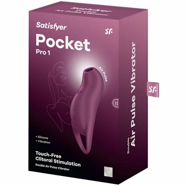 SATISFYER - POCKET PRO 1 GARNET CLITORIS STIMULATOR Granat