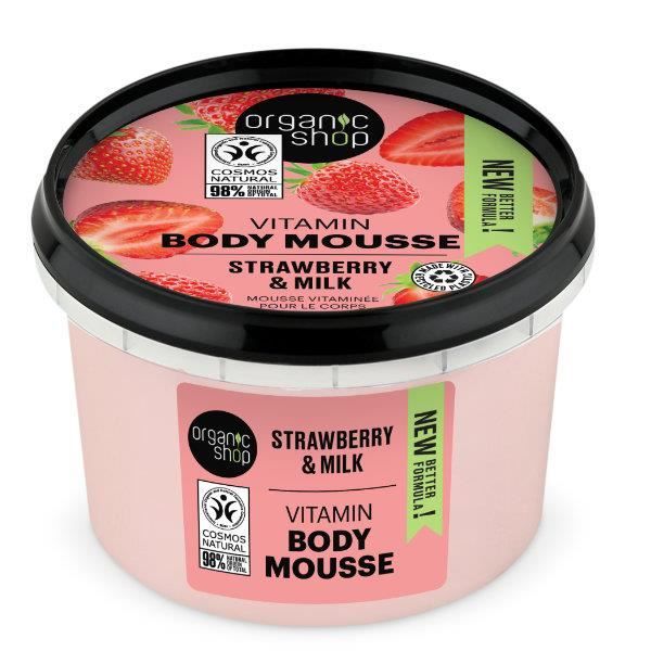 Moisturizing Cream-Mousse for the Body Jordgubbsyoghurt - Ekologisk butik
