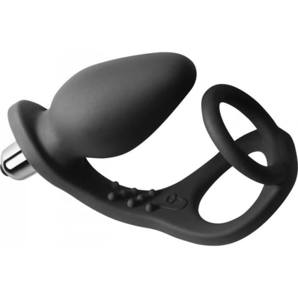 Anal + Cockring Vibrator - Rocks Off - Ro-Zen - 7 vibrationslägen - Mjuk silikon - Svart Svart