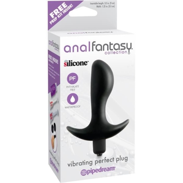 Sexleksak - Anal Fantasy - Vibrerande Perfect Plug - Silikon - Svart - Vibrerande Svart