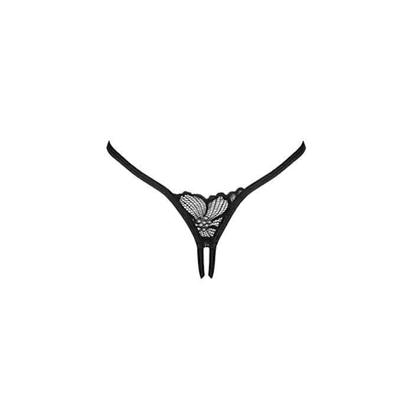 Obsessive - Serafia Crotchless Thong - Svart XS/S Svart XL/XXL