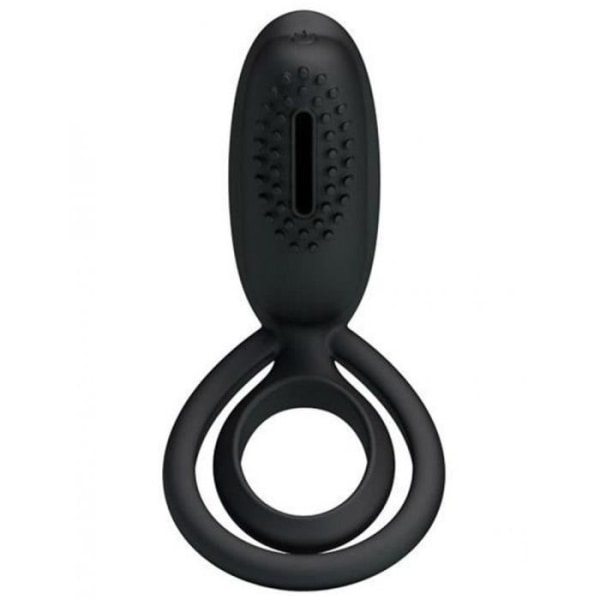 Dubbelvibrerande penisring klitorisstimulator U Svart