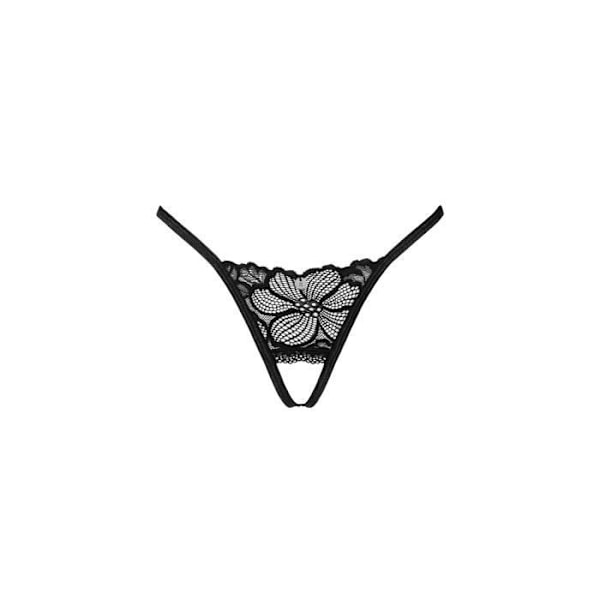 Obsessive - Serafia Crotchless Thong - Svart XS/S Svart XL/XXL