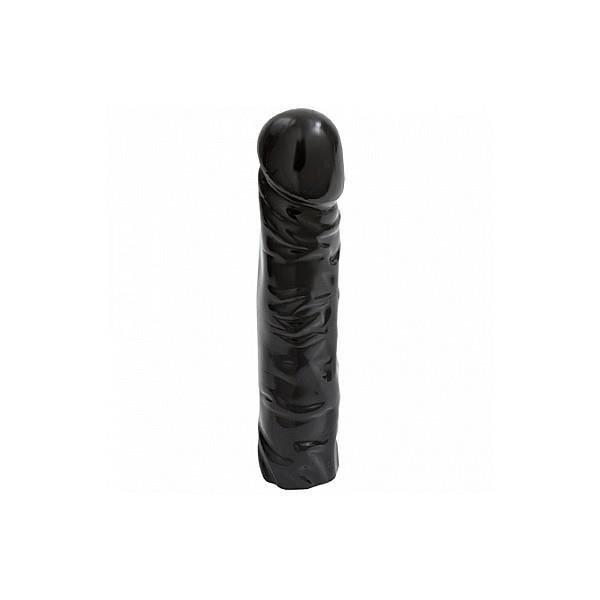 Klassisk dildo, svart 8' Silagel