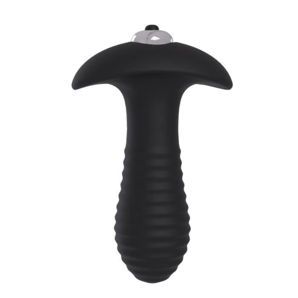 Tristan Silicone Vibrating Black Butt Plug - Färg: Svart