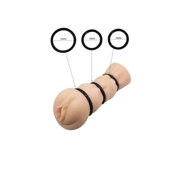 Patron's Selection - Realistic Vagina Masturbator 3 Rings Flesh