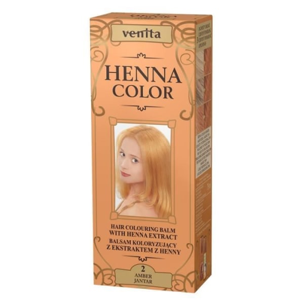 Henna Color balsam koloryzujący av extraktem av henny 2 Jantar 75ml
