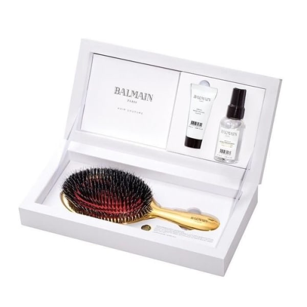 Balmain Set Golden Boar Hair Spa Brush hårborste + Travel Argan Elixir 20ml + Travel Leave-In Conditioner 50ml