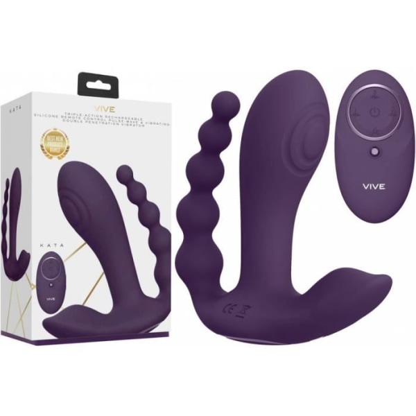 Kata Purple Trippelfunktion USB-stimulator - unisex/vuxen