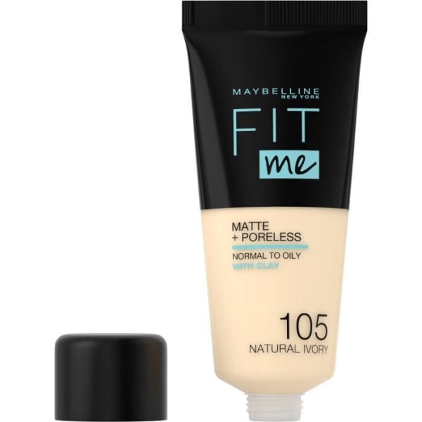 MAYBELLINE NEW YORK Fit Me Foundation - 105 Natural Ivory - 30 ml naturligt elfenben