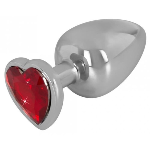 Red Heart Diamond Butt Plug - Large