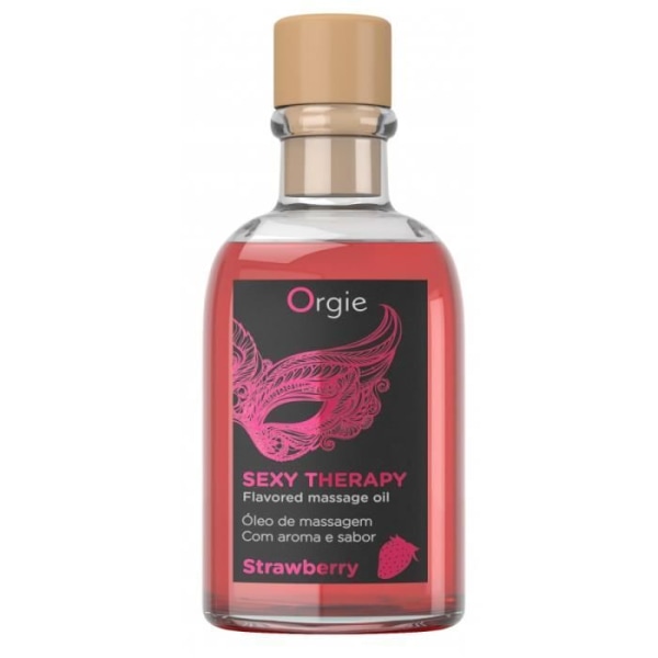 MASSAGEOLJA Sexig terapi Strawberry Kissable Massage Oil 100ml Orgie Rose