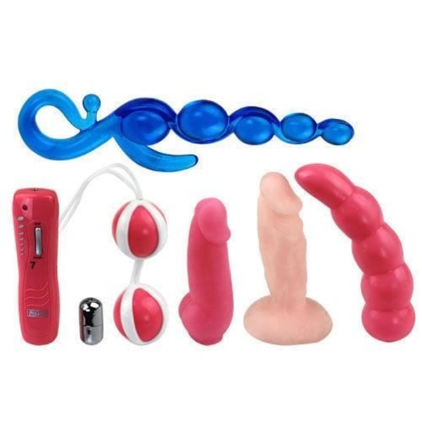 Kit 7 Sexleksaker Vibro-Dildo-Balls Kärlekssatser