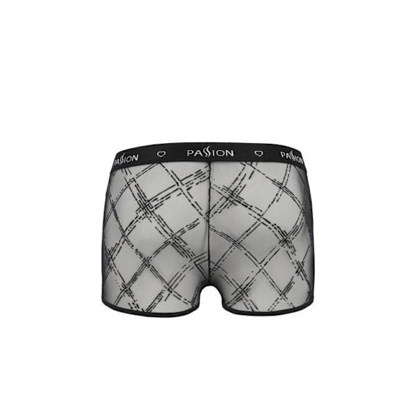 Passion Men randiga shorts - Svarta - James modell - Genomskinligt material - Vanligt snitt Svart S / M