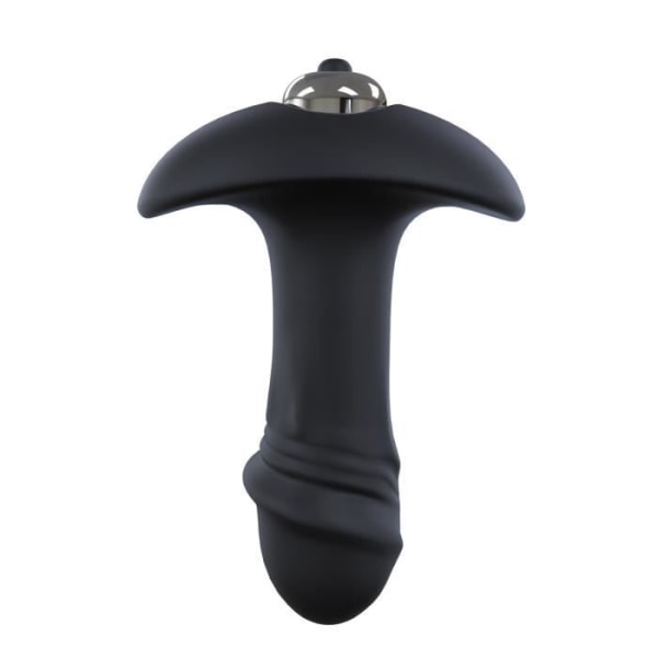 Vibrerande svart silikon Teddy Butt Plug - Färg: Svart